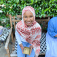 Printed Jersey Hijab: Rustic Peachy Palms