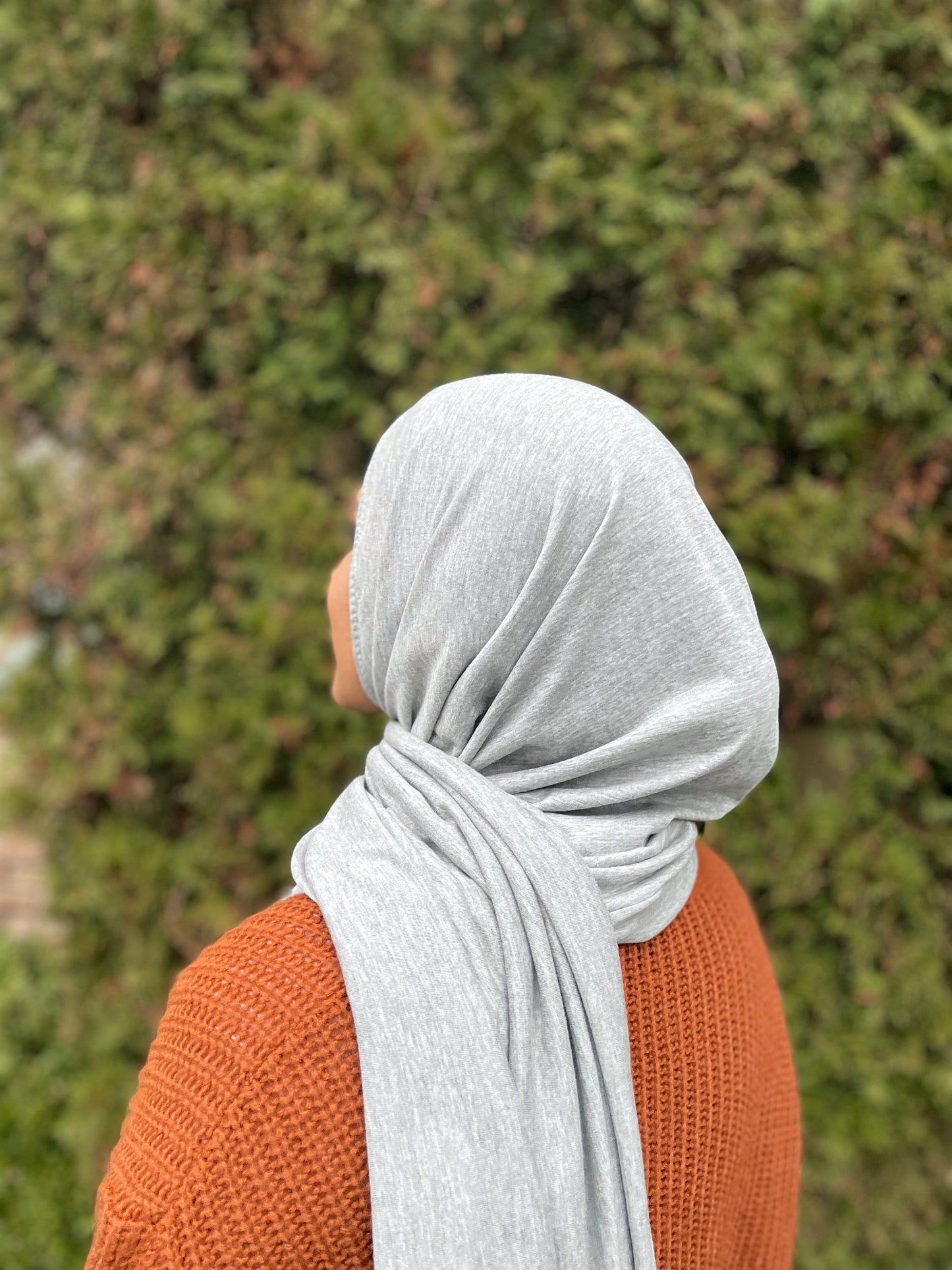 Tissue Jersey Hijab: Heather Grey
