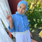 Tie Dye Jersey Hijab: Deep Ocean