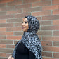 Crinkle Chiffon Hijab: Shadow Leopard