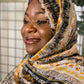 Limited Edition Woven Chiffon Hijab: Geometric Floral Fall