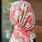 Printed Jersey Hijab: Coral Roses