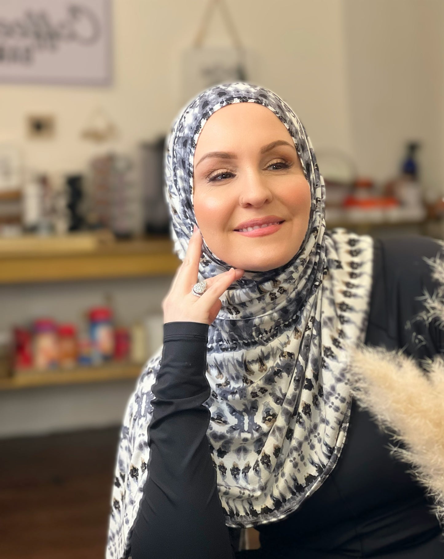 Printed Jersey Hijab: Spring Ready Ikat