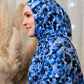 Printed Jersey Hijab: Blue Ice Jungle Cat