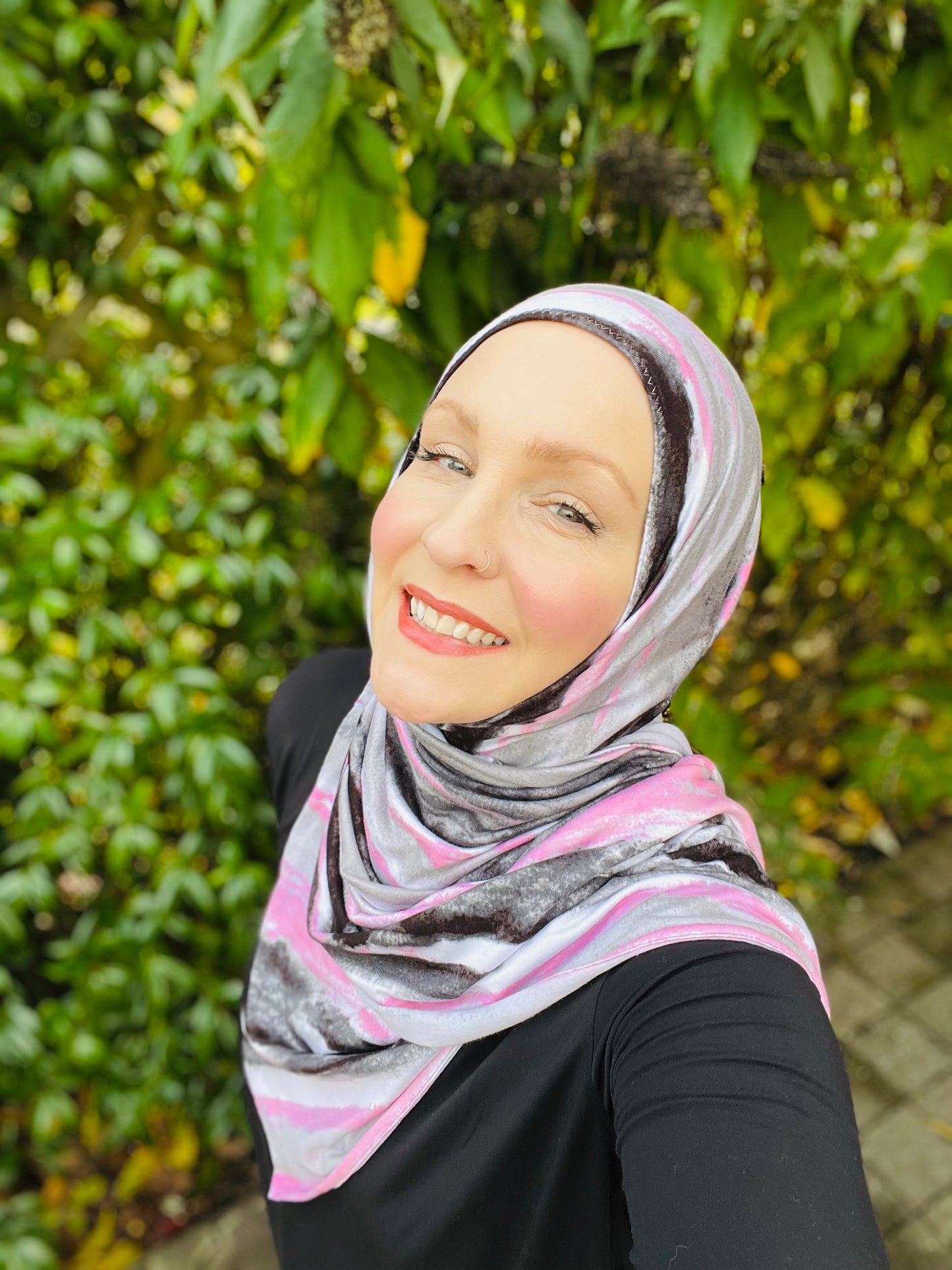 Printed Jersey Hijab: Quartz Crystal Magia