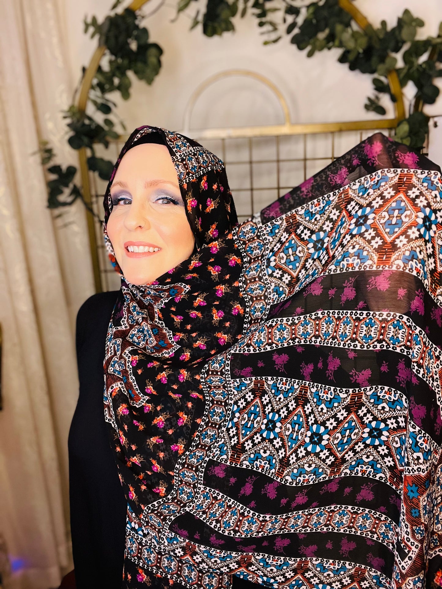 Limited Edition Crinkle Chiffon Hijab: Enchantress