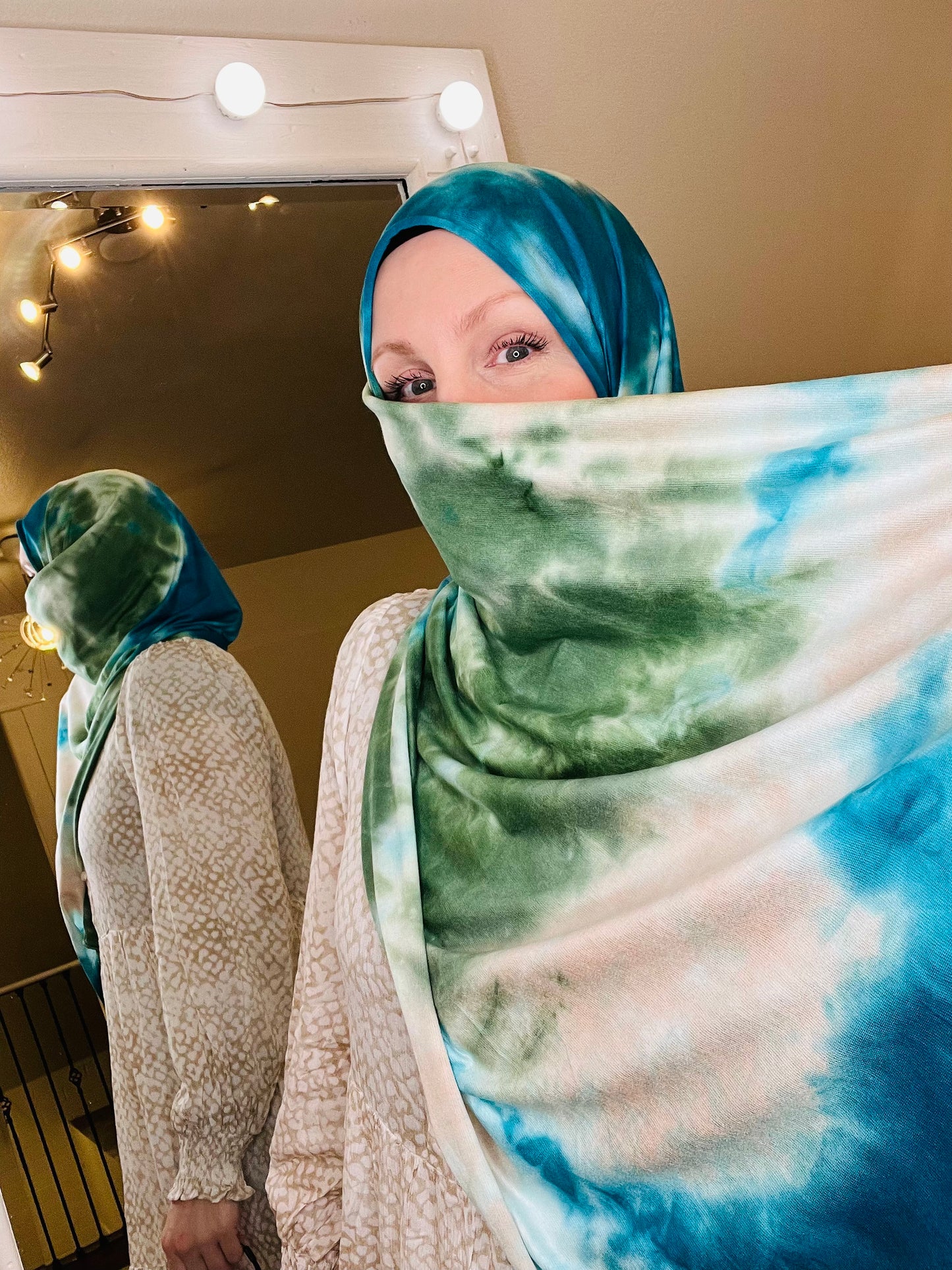 Tie Dye Jersey Hijab: St. Lucia