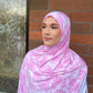 Printed Jersey Hijab: Pink Roses
