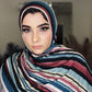 Printed Jersey Hijab: Commanding Stripes