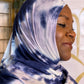 Tie Dye Jersey Hijab: Stormy Skies