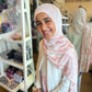 Tie Dye Jersey Hijab: Pale Pink