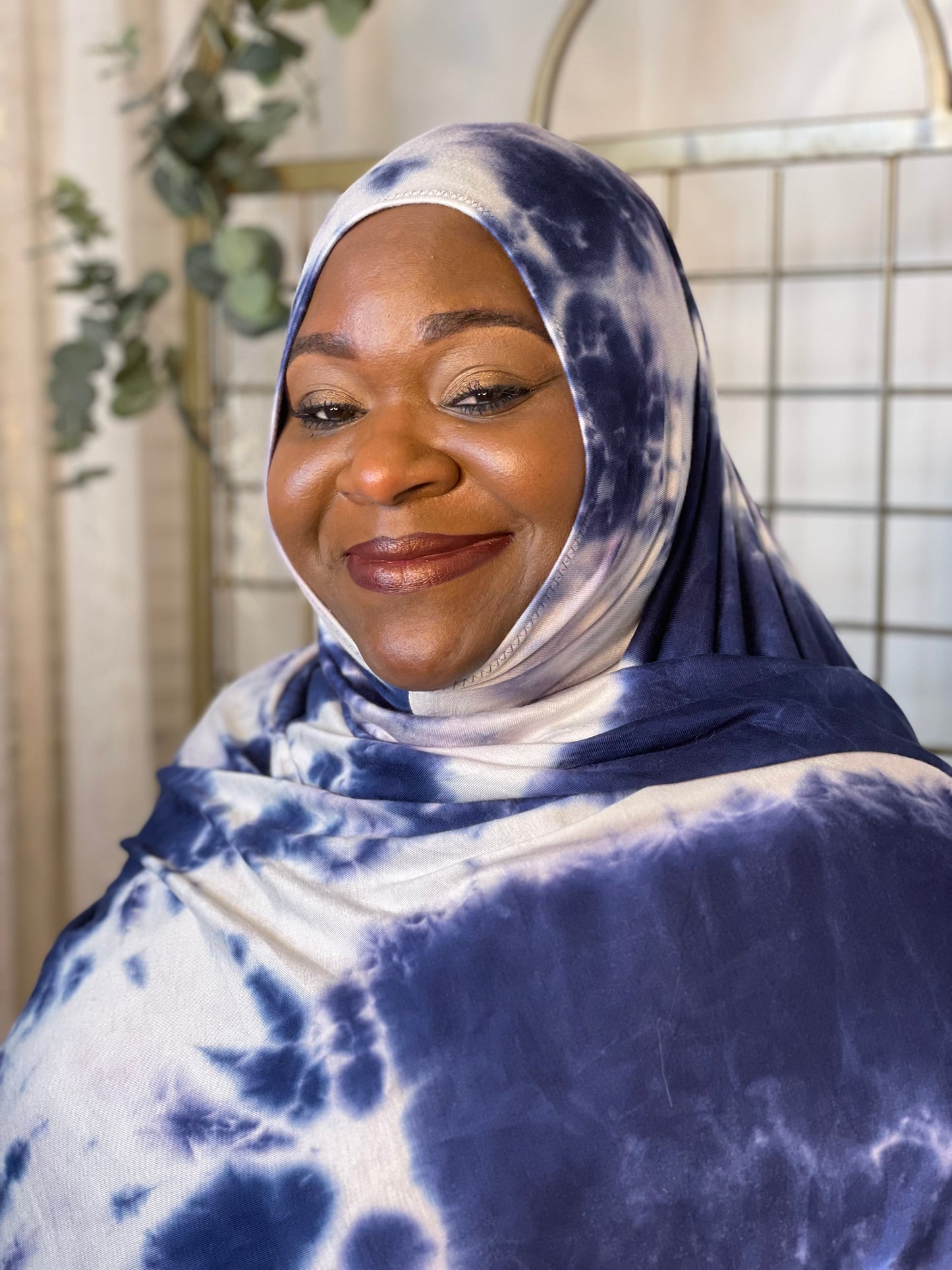 Tie Dye Jersey Hijab: Stormy Skies