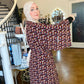 Signature MC Kimono: Geometric Bordeaux