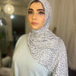 Printed Jersey Hijab: Silver Kitty Baby