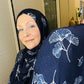 Printed Jersey Hijab: Navy Gingkos