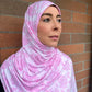 Printed Jersey Hijab: Pink Roses