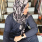 Tie Dye Jersey Hijab: Spicy Black Chai