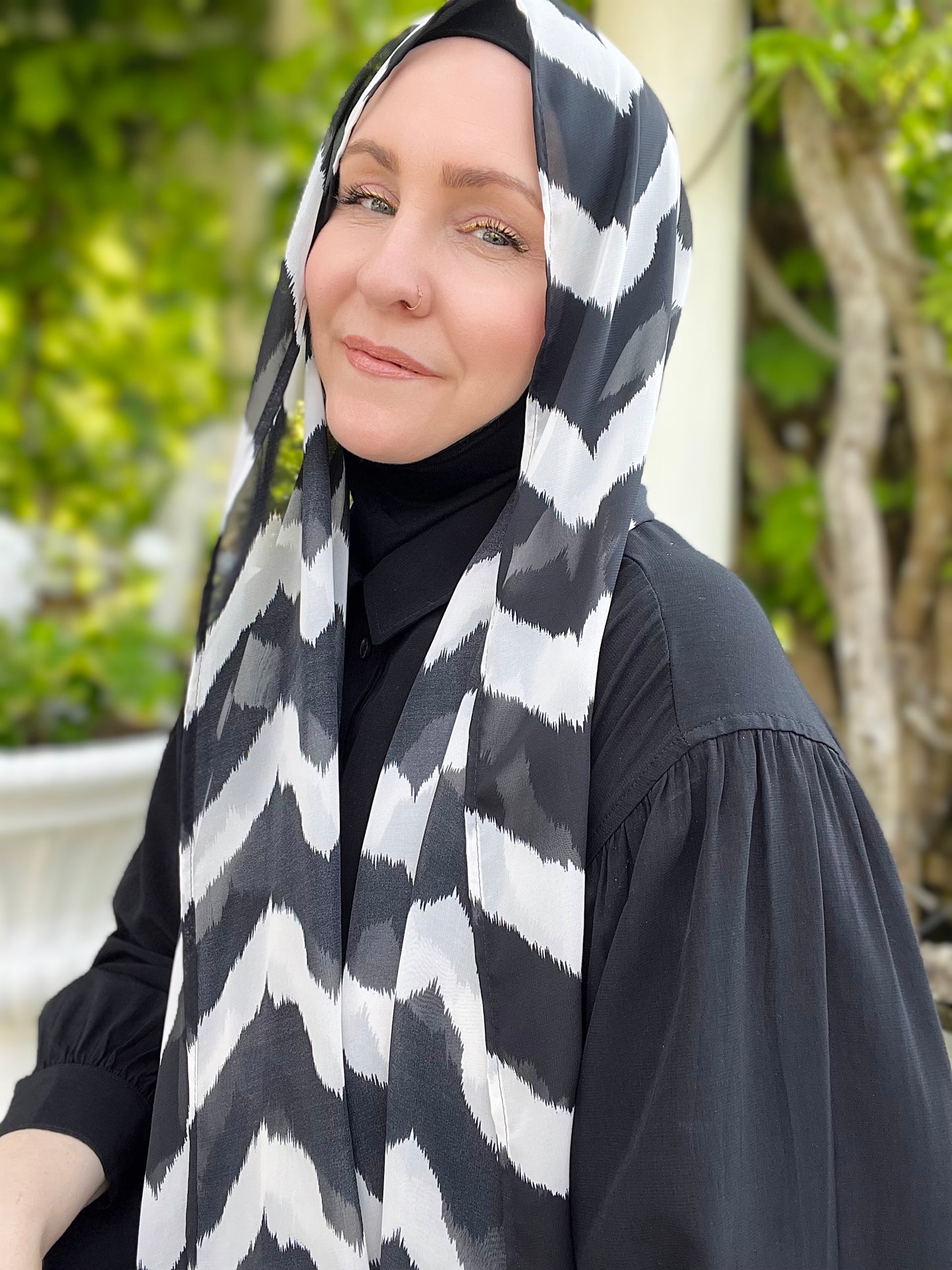 Chiffon Hijab: Statement Chevron