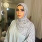 Printed Jersey Hijab: Silver Kitty Baby