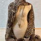 Crinkle Chiffon Hijab: Leopard & Lace