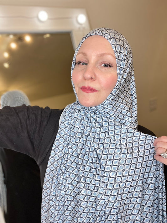 Printed Jersey Hijab: Maghrebi Castle