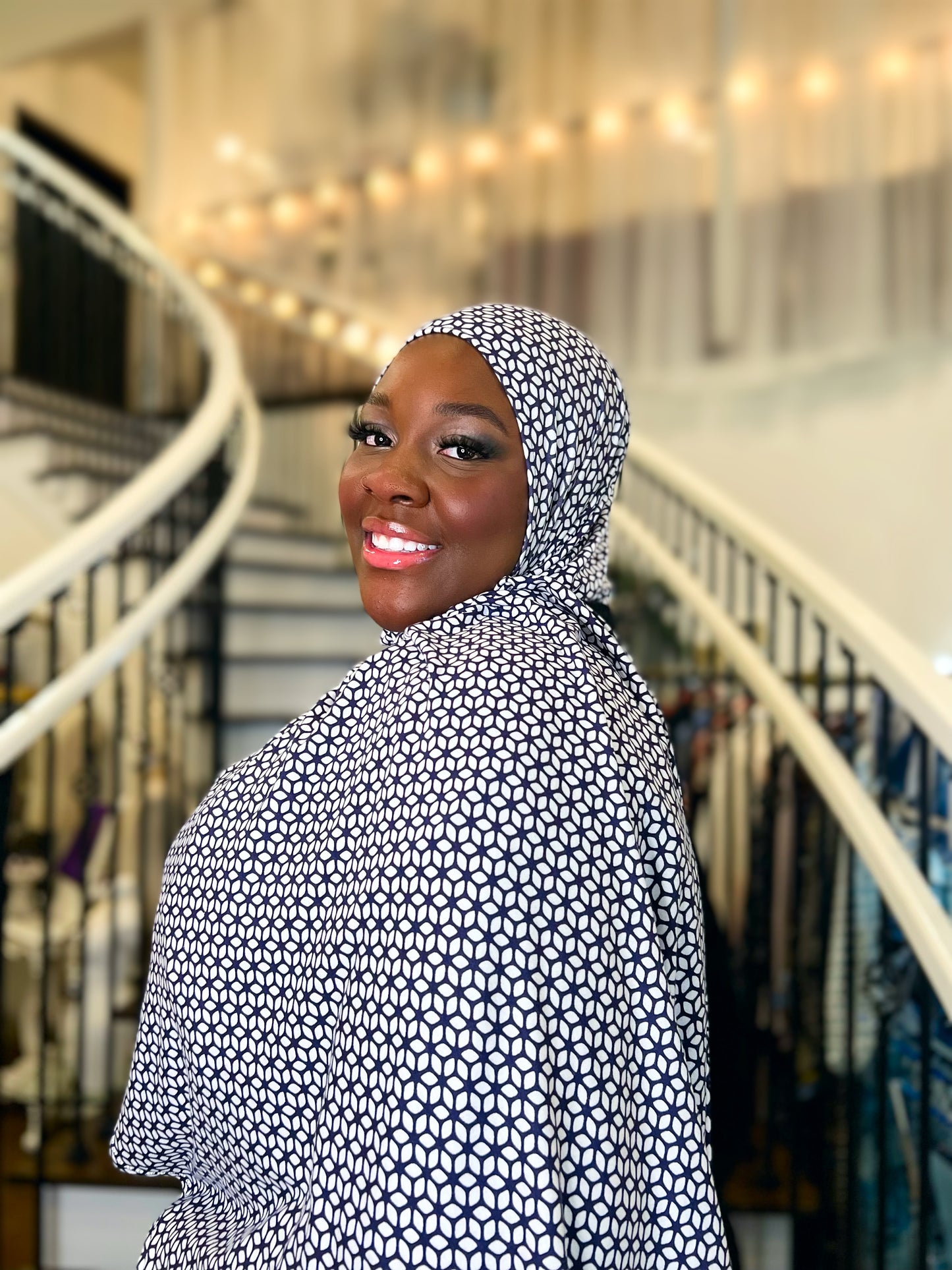 Printed Jersey Hijab: Julia's Mosaic Dreams