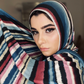 Printed Jersey Hijab: Commanding Stripes