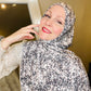 Printed Jersey Hijab: Blushing Hazy Days
