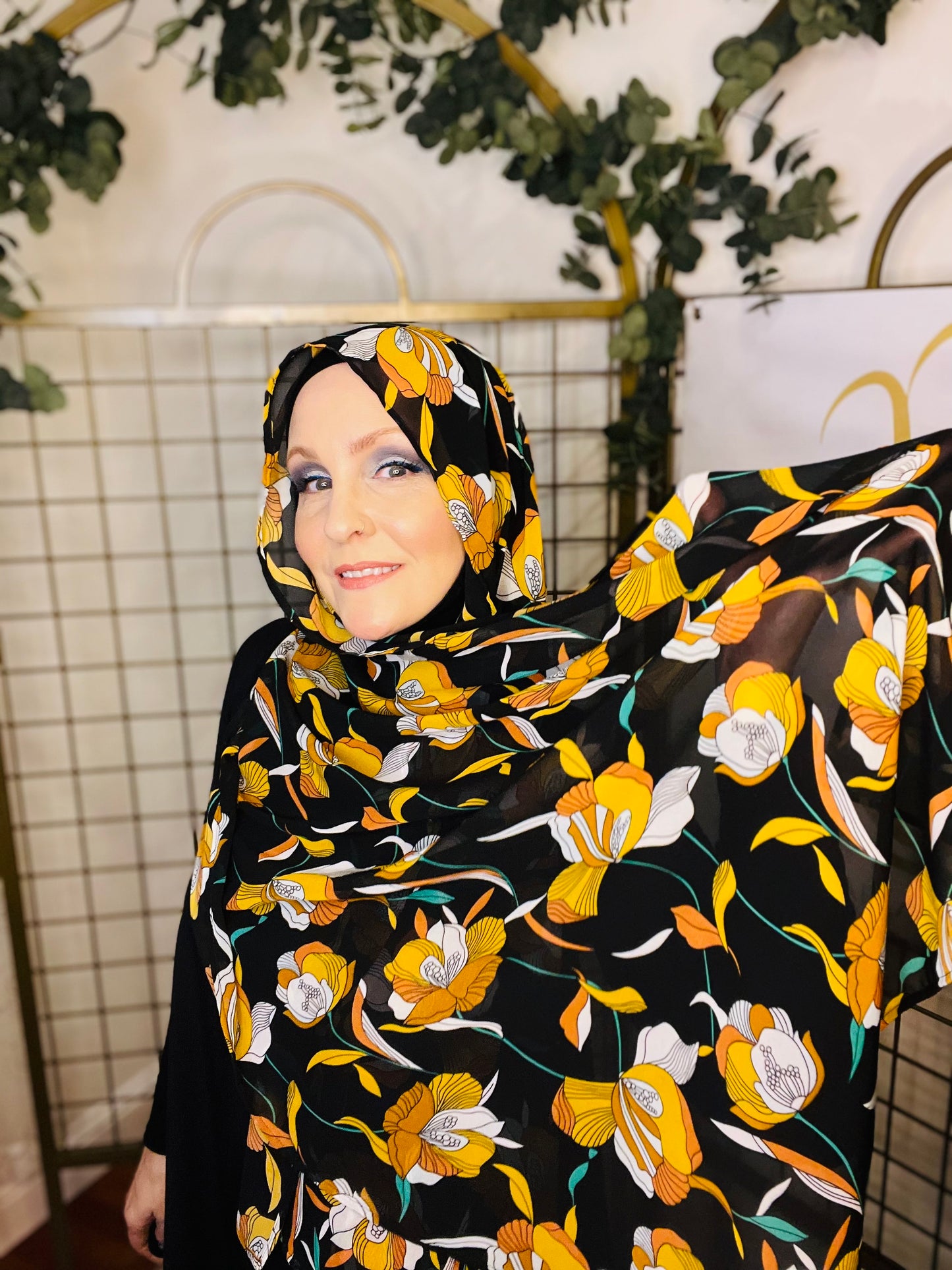 Limited Edition Chiffon Hijab: Irresistible Irises