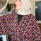 Signature MC Kimono: Geometric Bordeaux