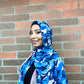 Chiffon Hijab: Blue Camo