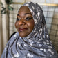 Printed Jersey Hijab: Falling Heather Grey Floral