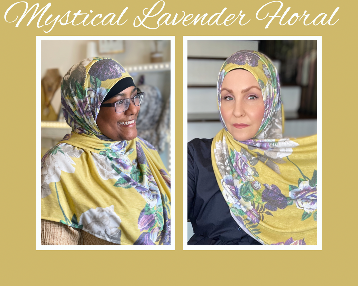 Printed Jersey Hijab: Mystical Lavender Floral