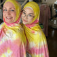 Tie Dye Jersey Hijab: Bubblegum Lemonade