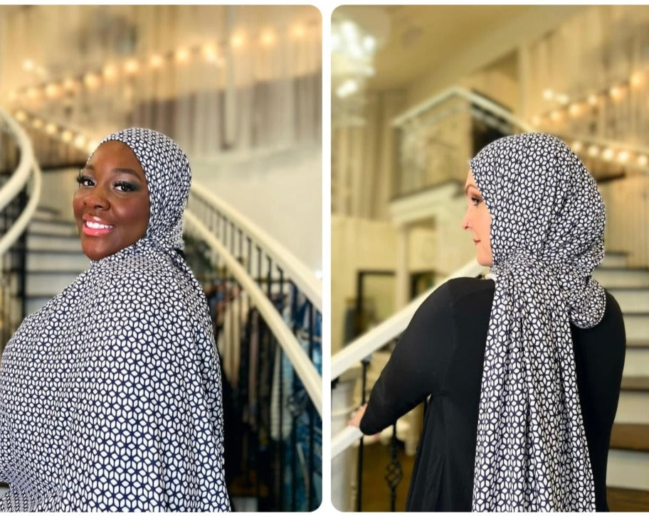 Printed Jersey Hijab: Julia's Mosaic Dreams