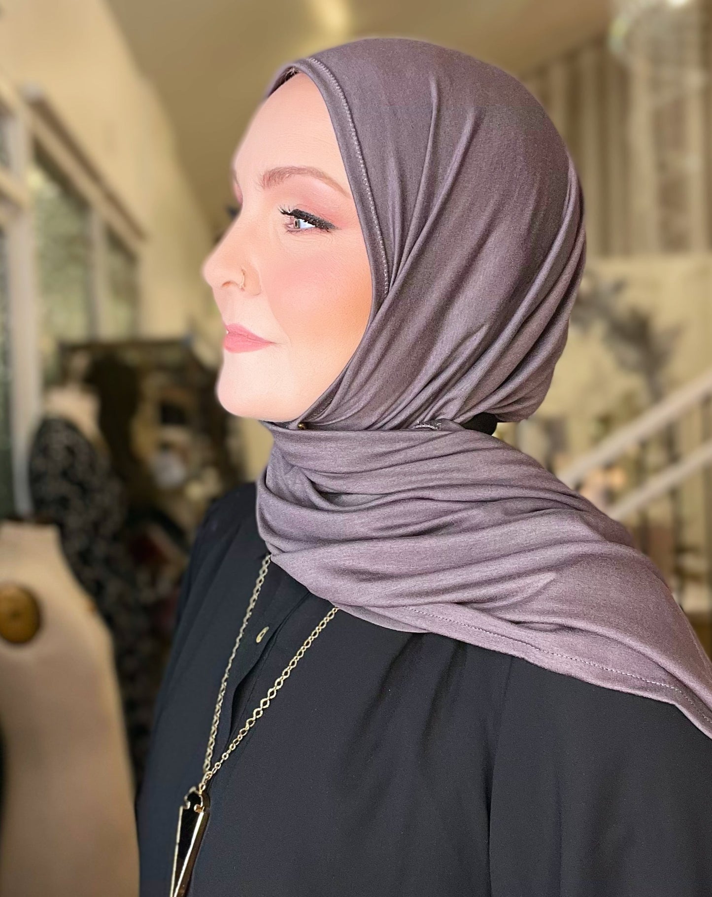 Jersey Hijab: Smoky Taupe