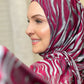 Printed Jersey Hijab: Crimson Zebra