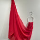 Crinkle Chiffon Hijab: Hot Pink
