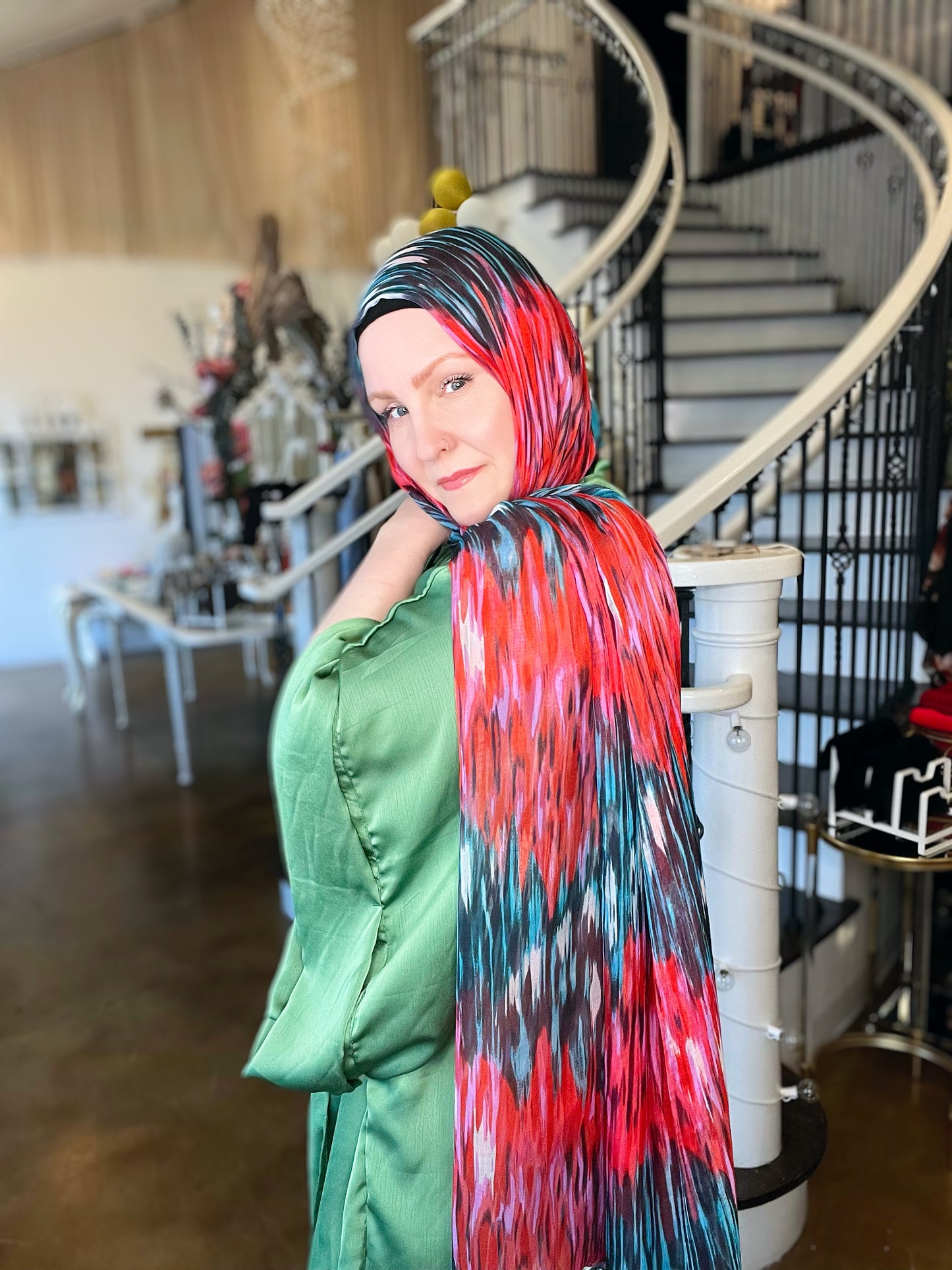100% Silk Chiffon Hijab: Fever