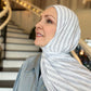 Woven Jersey Hijab: Snow White
