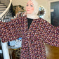 Signature MC Kimono: Geometric Bordeaux