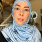 Tie Dye Jersey Hijab: Deep Ocean