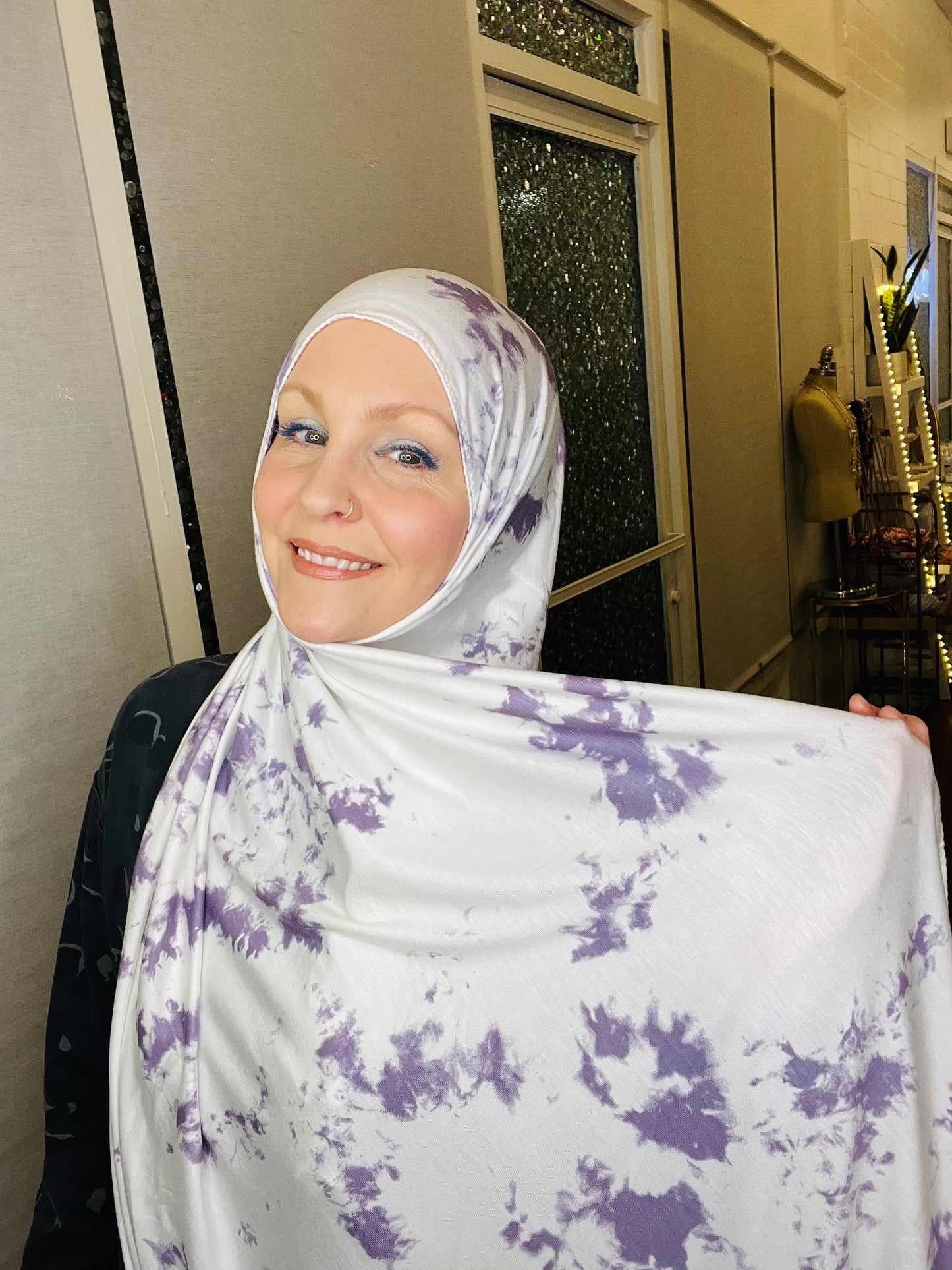 Jersey Hijab: Lavender Spray Paint