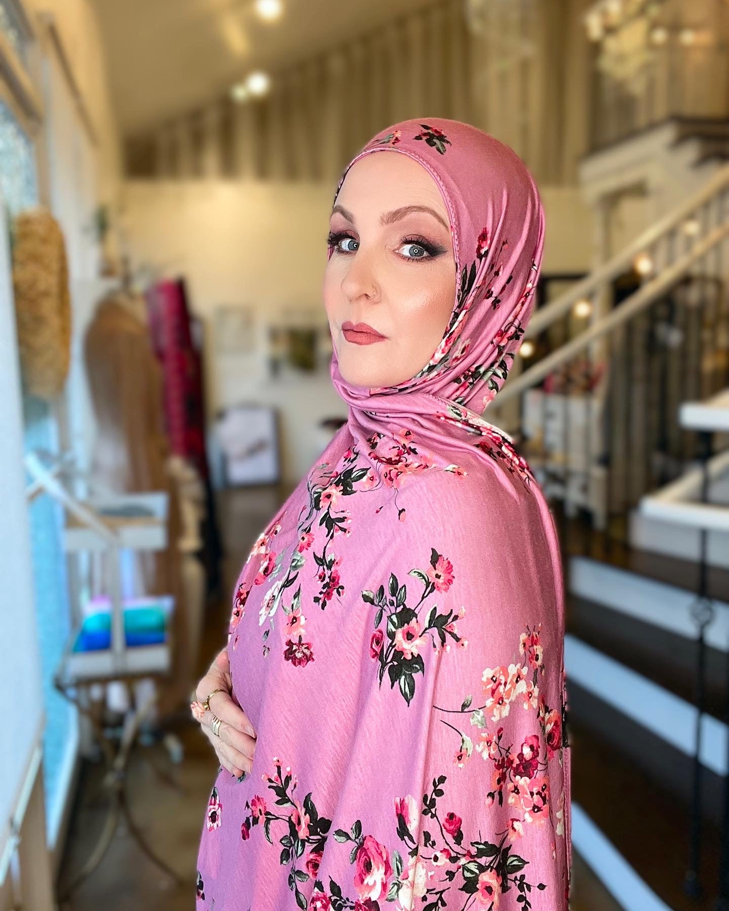 Printed Jersey Hijab: Sabratah Garden