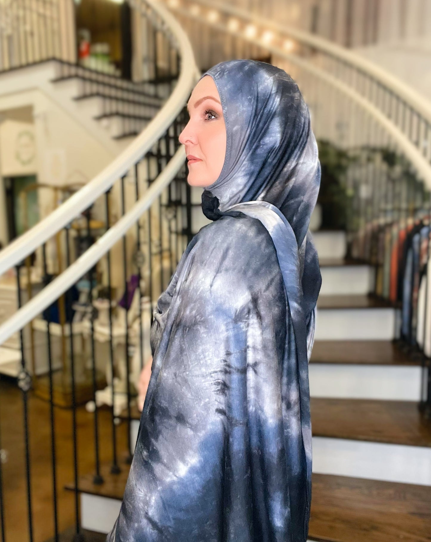 Tie Dye Jersey Hijab: Galactic Nebula