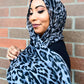 Crinkle Chiffon Hijab: Shadow Leopard