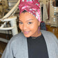 Printed Jersey Hijab: Burgundy Bouquet