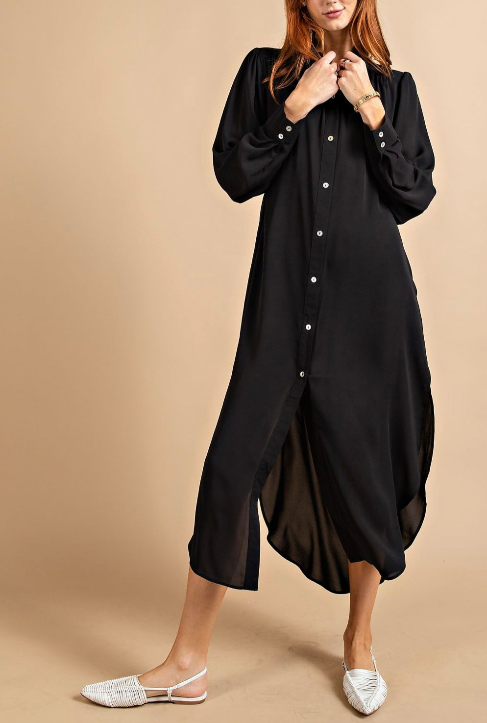 PLUS SIZE The Taqwaa Shirtdress - Black