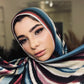 Printed Jersey Hijab: Commanding Stripes
