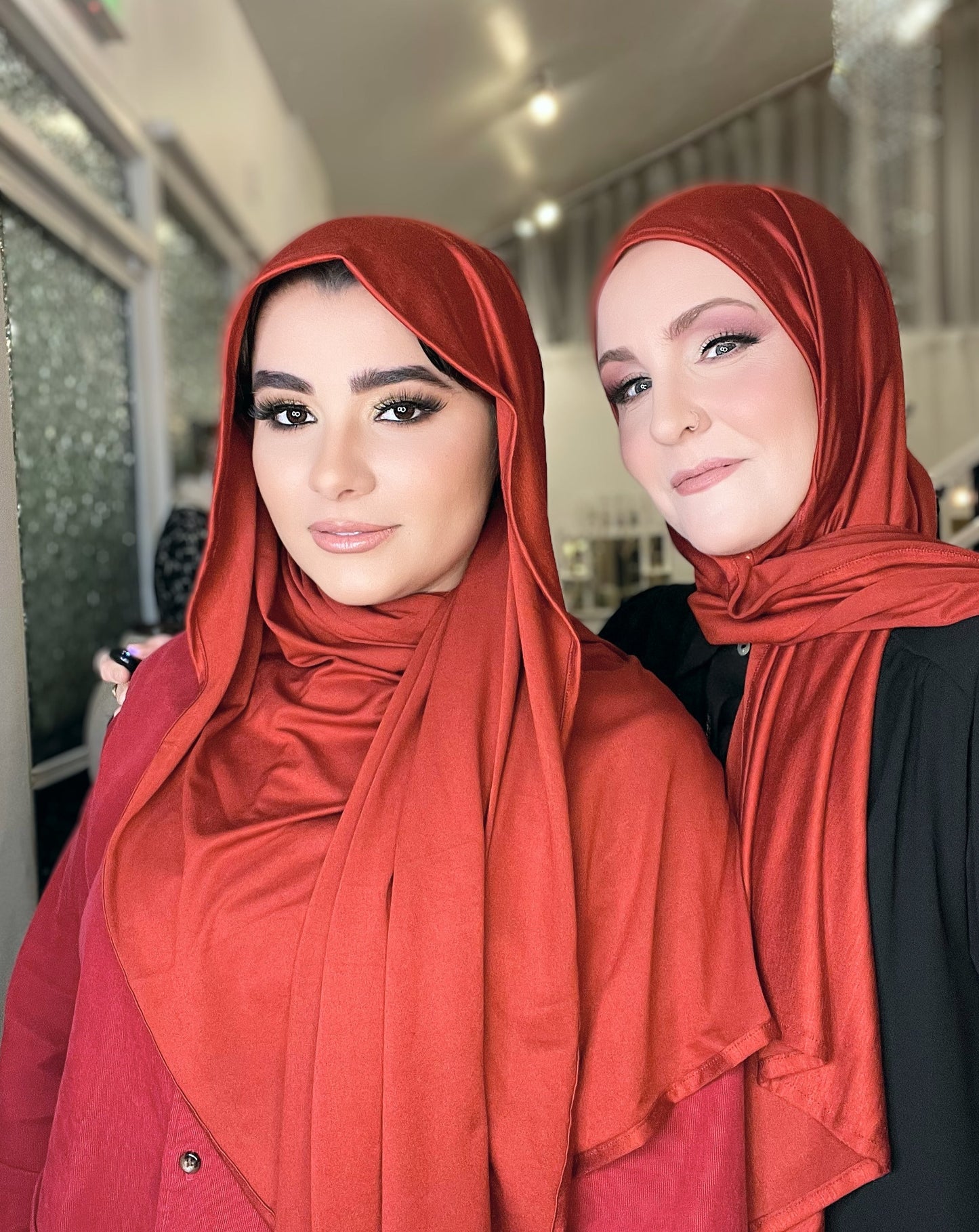 Jersey Hijab: Vivid Auburn Red